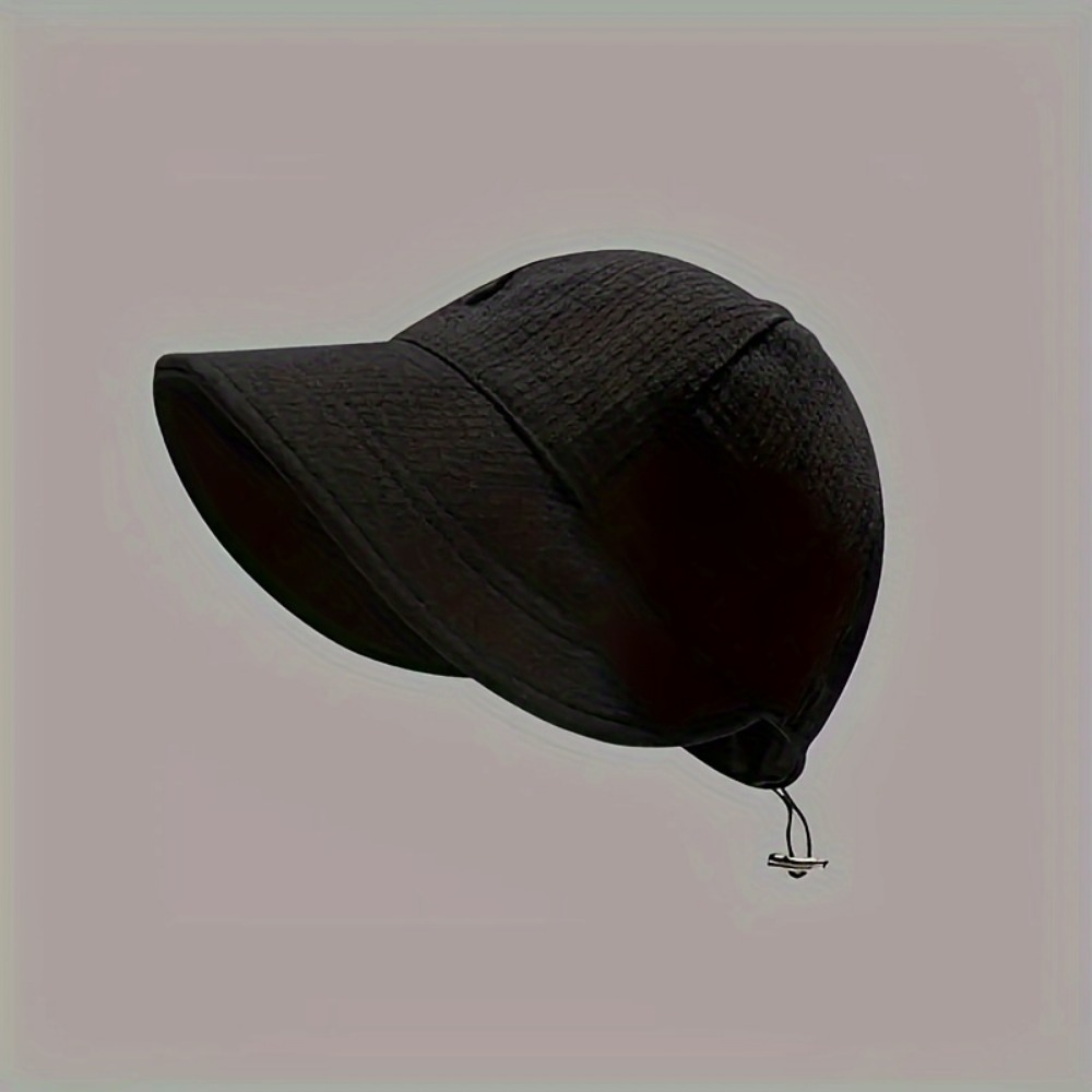 Fashionable Sun Protection Baseball Cap, Women's Drawstring Waffle Pattern Travel Sun Hat