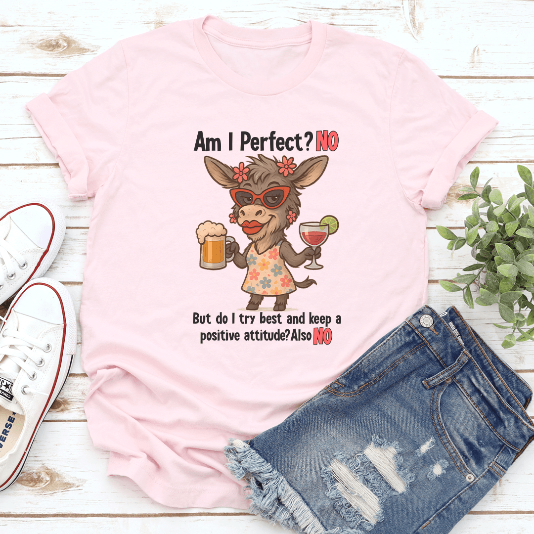 Am I Perfect No But Do A Try Best And Keep A Positive Attitude Also No Tee