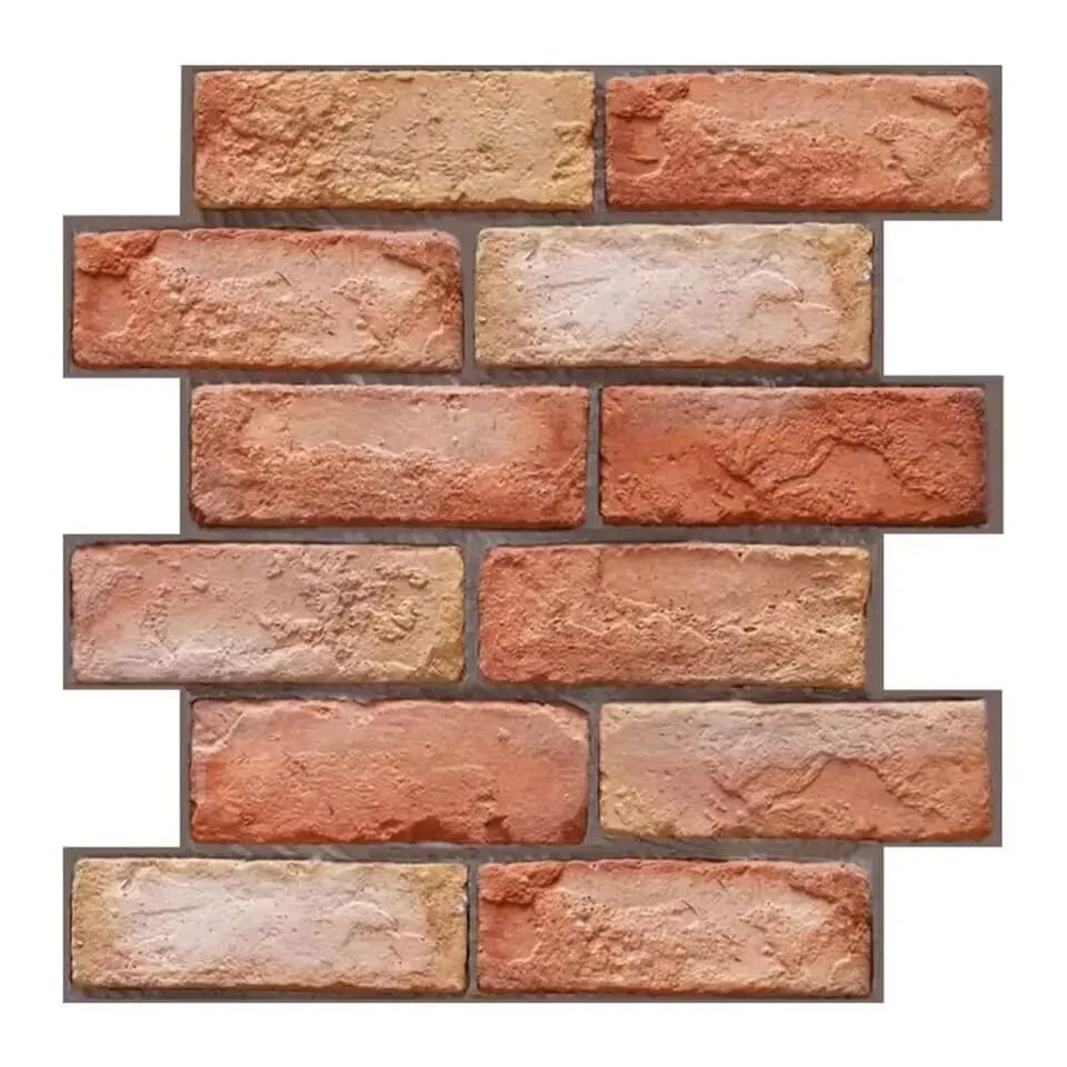 3D Realistic Brick Peel and Stick Wall Panels (10-Piece Set)