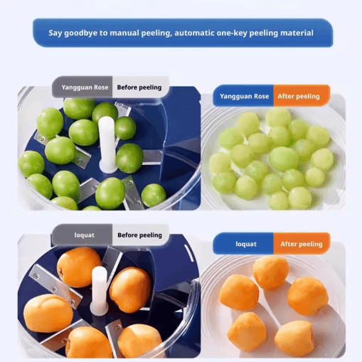 Smart Electric Grape and Garlic Peeling Machine Automatic Small Fruit Skin Remover Tool