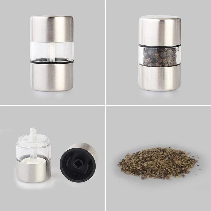 Manual Stainless Steel Pepper and Salt Grinder for Kitchen Use