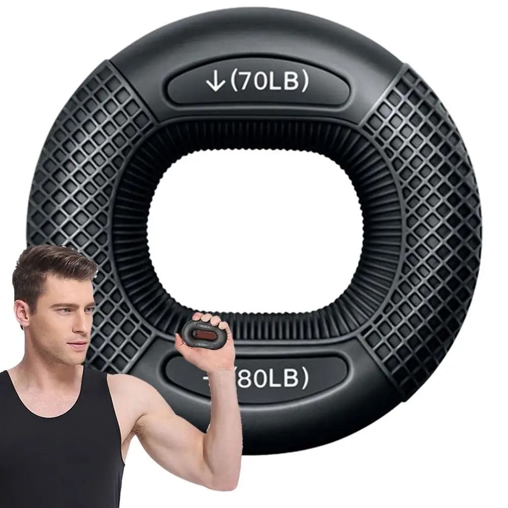 Silicone Finger Grip Strengthener Adjustable Resistance Hand Exercise Ring