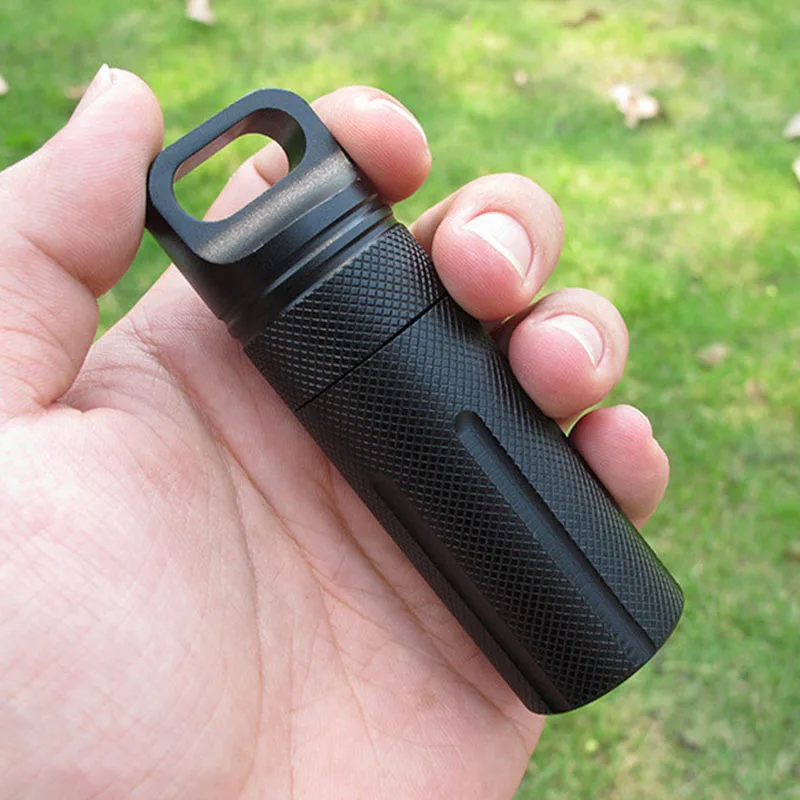 Outdoor Waterproof EDC Survival Capsule Storage Case
