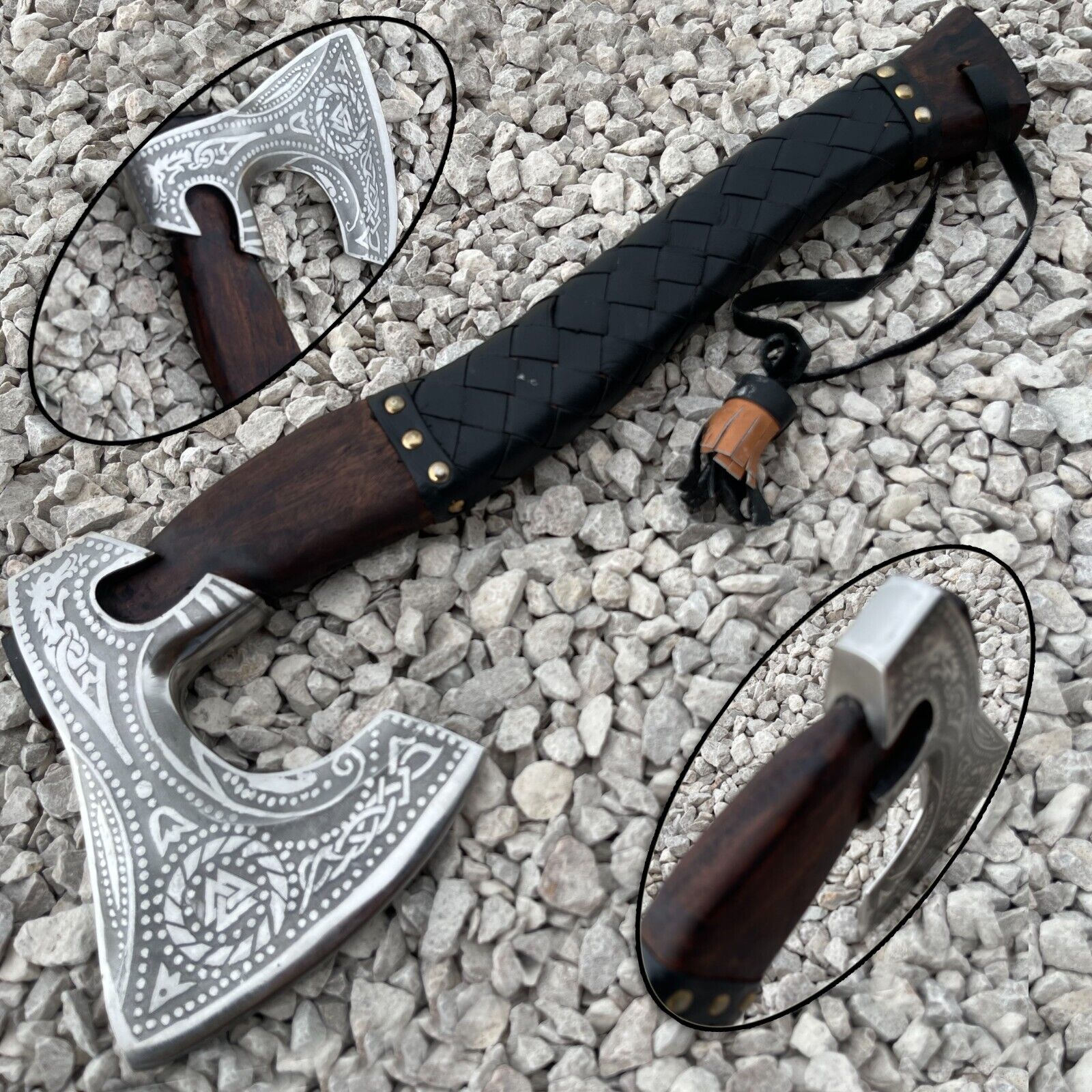 3DViking Axe HATCHET Axe Custom Handmade Carbon Steel Blade TOMAHAWKAxe Gift Axe