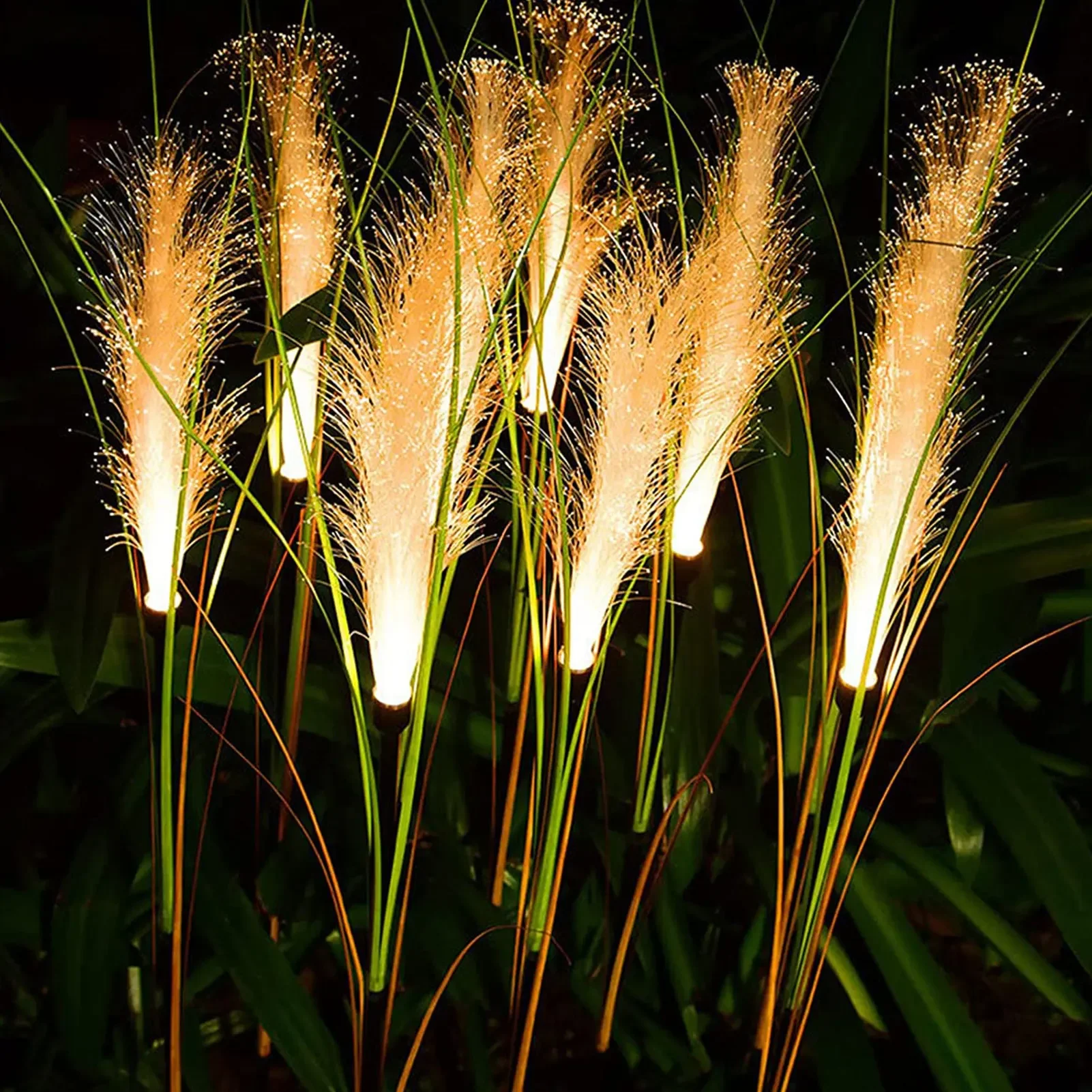 LED Solar Garden Reed Lamp, Waterproof Outdoor Yard Light, Solar Power Path Lighting, Lawn Christmas Decoration