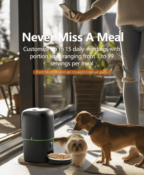 Automatic Cat Feeder Camera Pet Smart Cat Food Kibble Dispenser 2.4G/5GWiFi Tuya APP Control