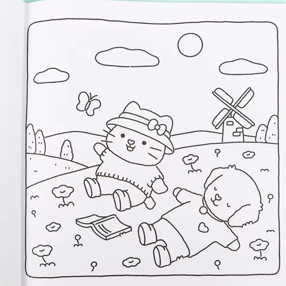 Adorable Animal Coloring Book, A Fuzzy Hygge Art Therapy Experience, Super Cute Gift for Adults and Teens