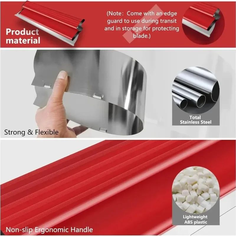 Drywall Smooth Trowel Brush, Flexible Blade Wall Material Tool for Spray Paint and Putty Finishing
