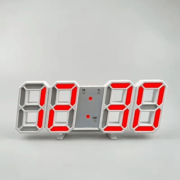 3D LED Digital Wall Clock Alarm Time Date Temperature Display Modern Desk and Wall Clock