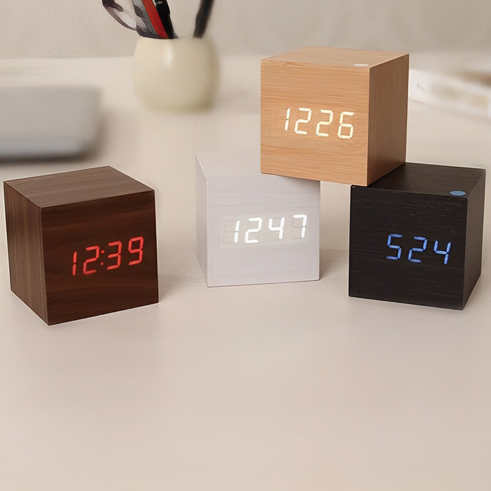 Wooden Digital Alarm Clock