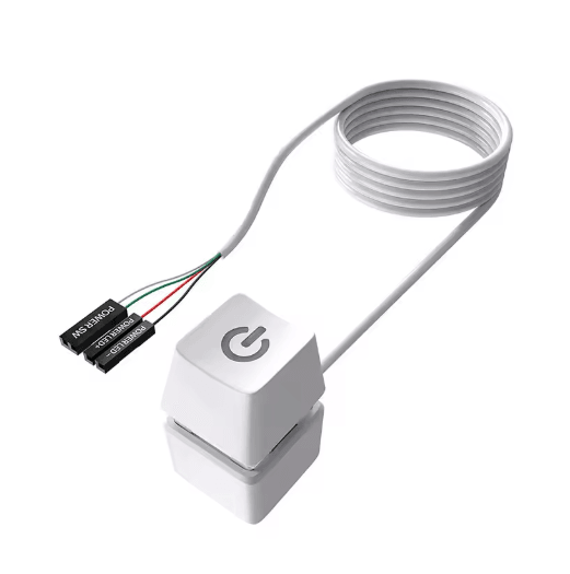 External Desktop Power Switch Button with Blue LED 1.8m PC Power On and Off Extension Cable