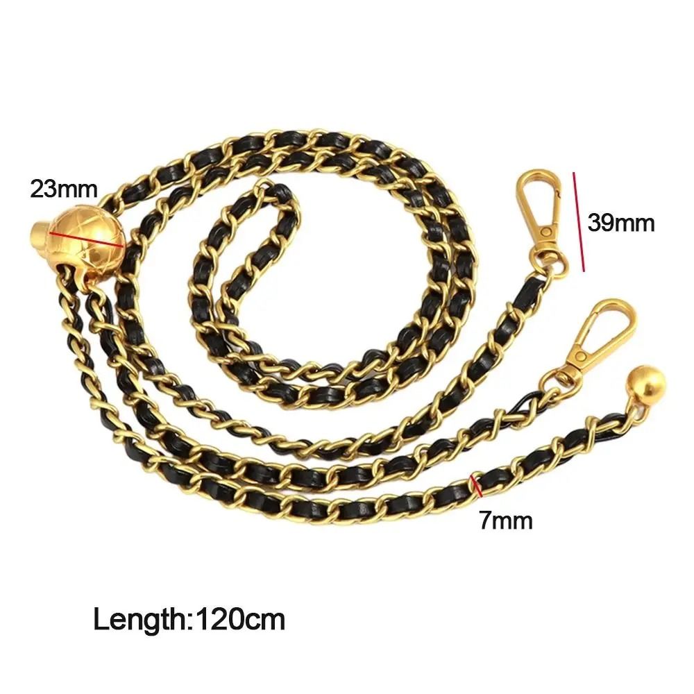 Adjustable Golden Ball Chain Strap – High-End Iron Replacement Shoulder Belt