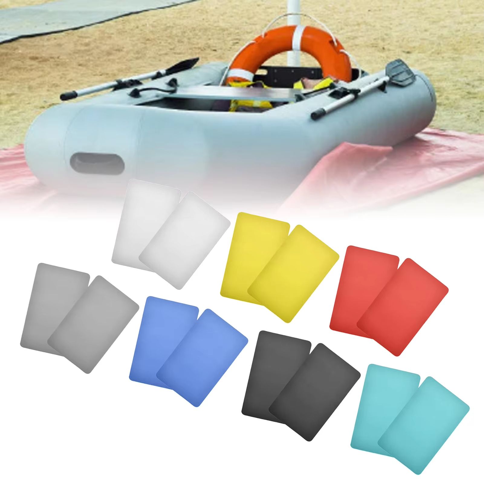 Inflatable Boat Repair Patch Kit – 2PCS PVC Square Rubber Repair Patches for Kayaks & Canoes