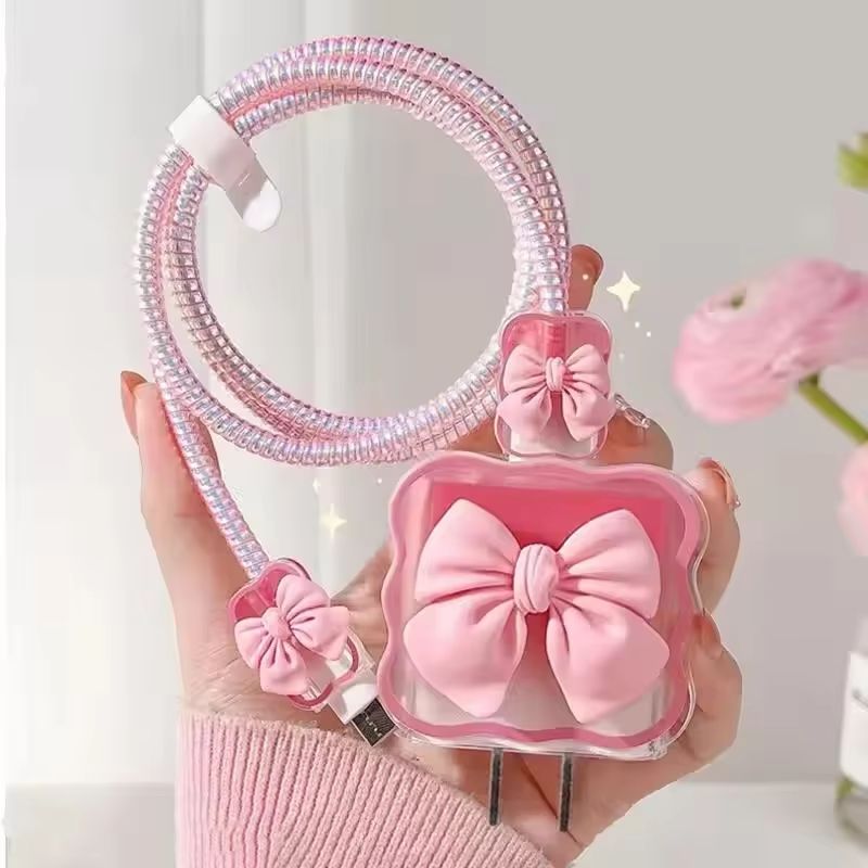 3D Silicone iPhone Charger Protection Case With Cable Guard