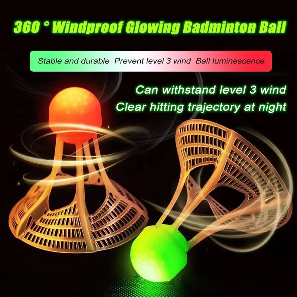 LED Glow Badminton Shuttlecocks Set