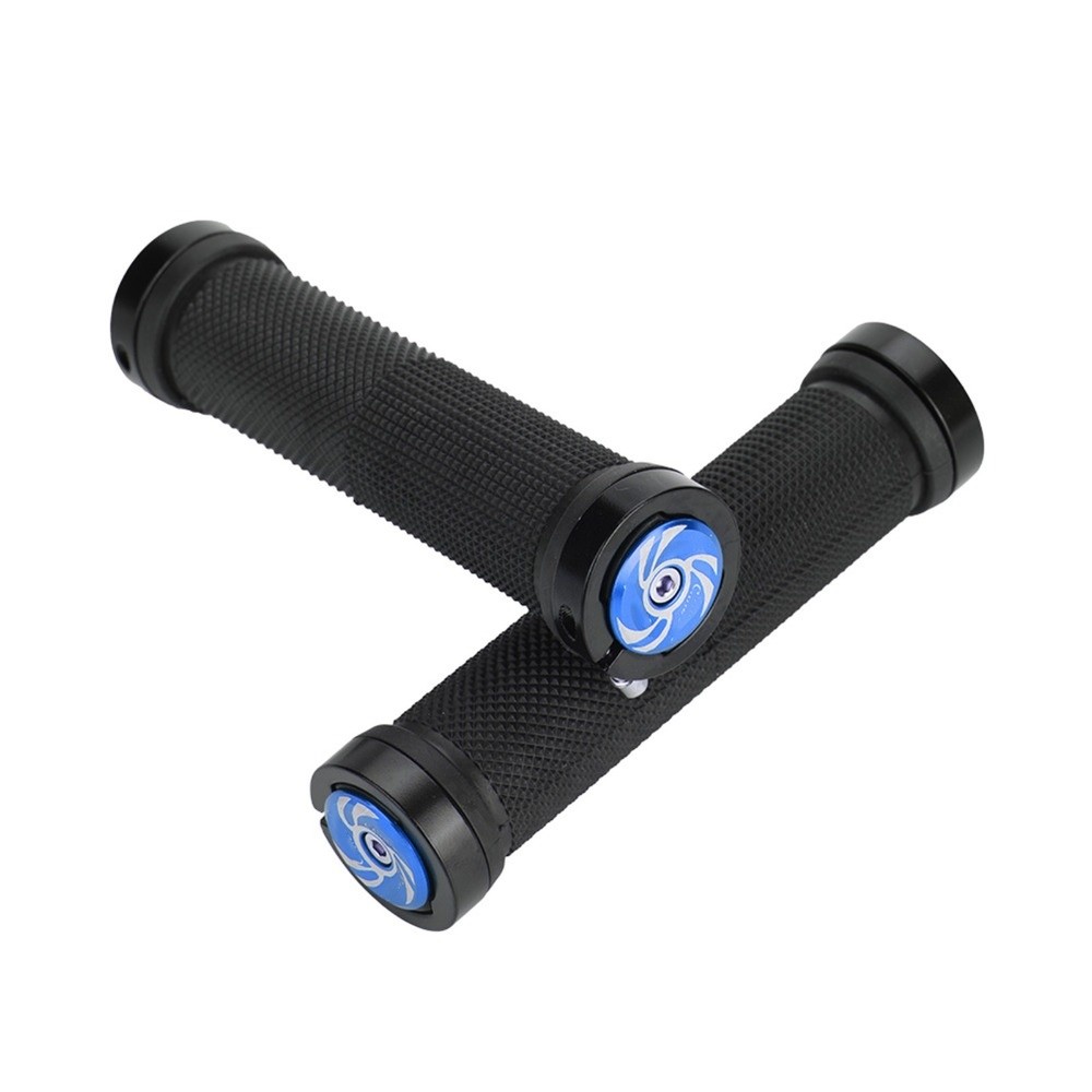 Ergonomic Handlebar Grip, Non-Slip Bicycle Grip Rubber, Aluminum Alloy Lock-On Bike Handlebar Cover