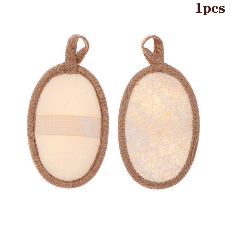 Soft Shower Brush Natural Loofah Exfoliating Sponge Body Scrubber Cleaner Pad Skin Care Tool