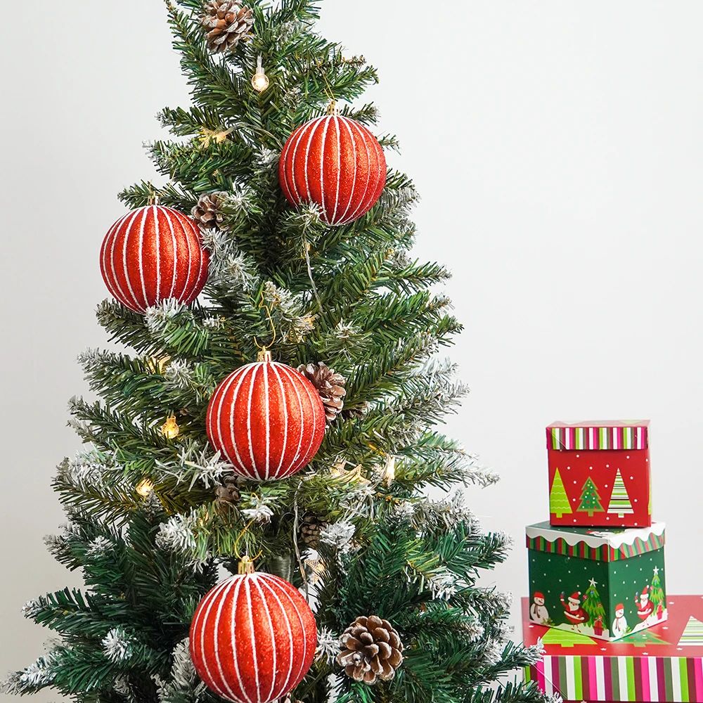 Large Christmas Ball Tree Ornaments Set 4pcs
