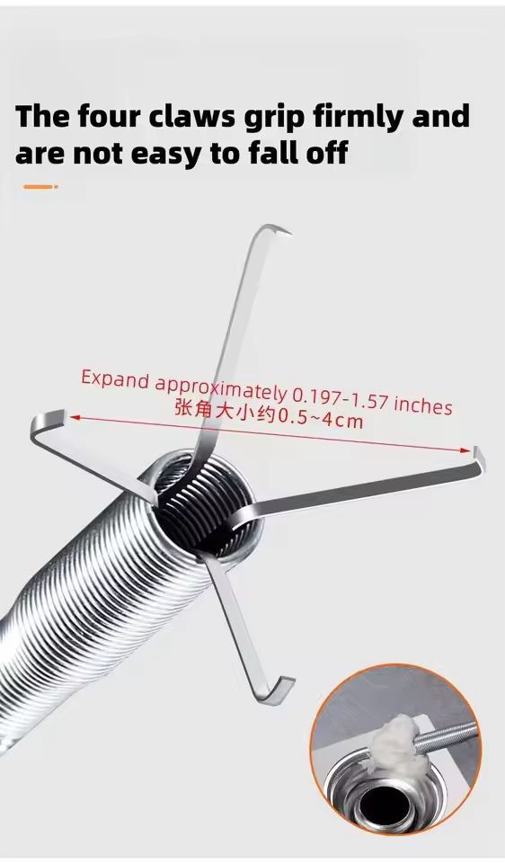 Flexible Drain Snake Tool – Easy-Flow Spring Hook Drain Cleaner