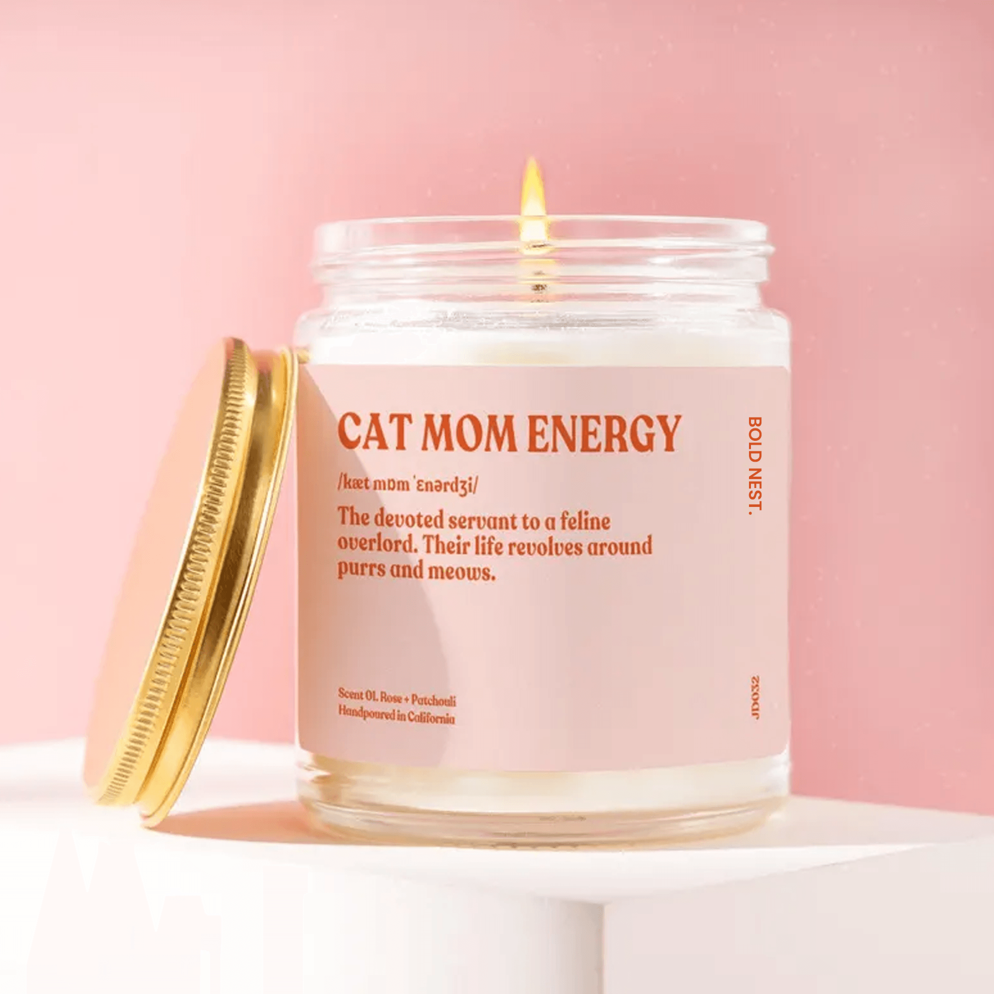 Cat Mom Gift Definition Candle Funny Gift for Cat Lovers Feline Servant Candle Perfect Unique Gift for Fur Baby Enthusia