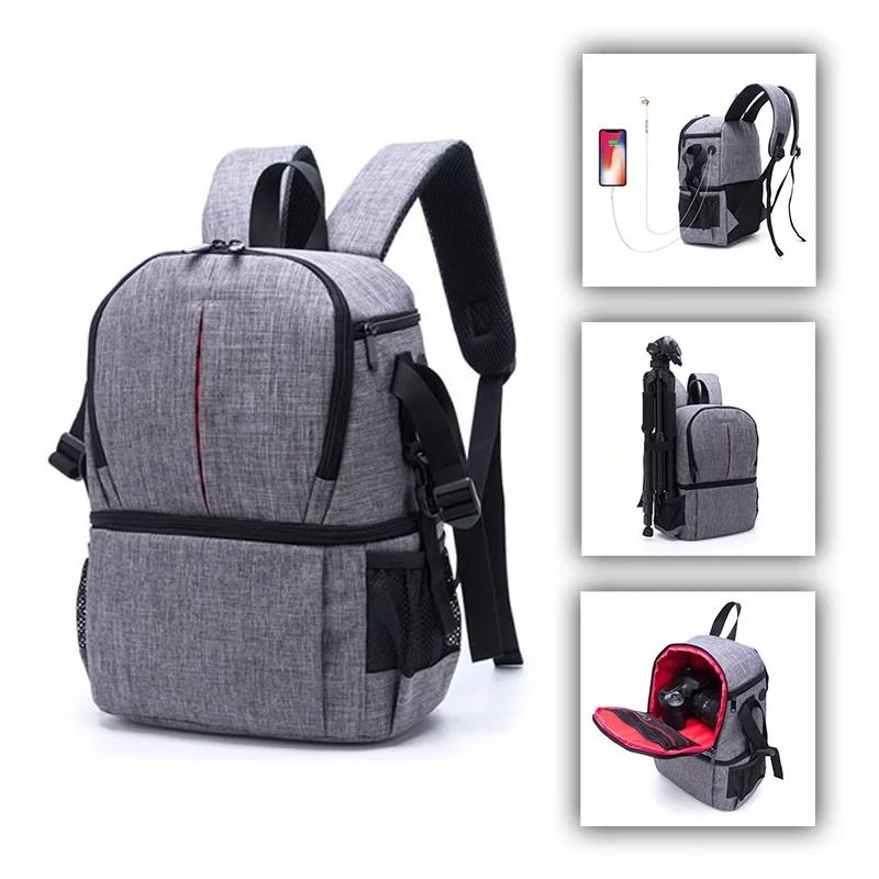 JINNUOLANG Waterproof Camera Backpack Fashion Travel Photography Bag