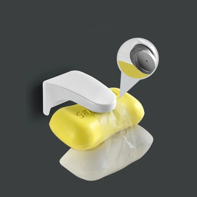 Magnetic Soap Holder Wall Mounted Punch Free Drain Soap Box