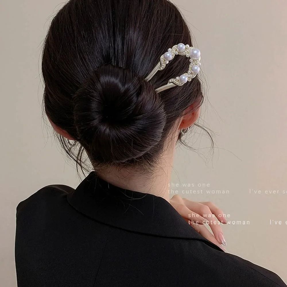 Pearl Flower U Shaped Hairpin