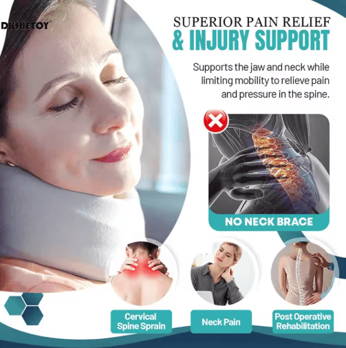 Soft Foam Neck Brace Support Adjustable Cervical Collar with Replacement Cover