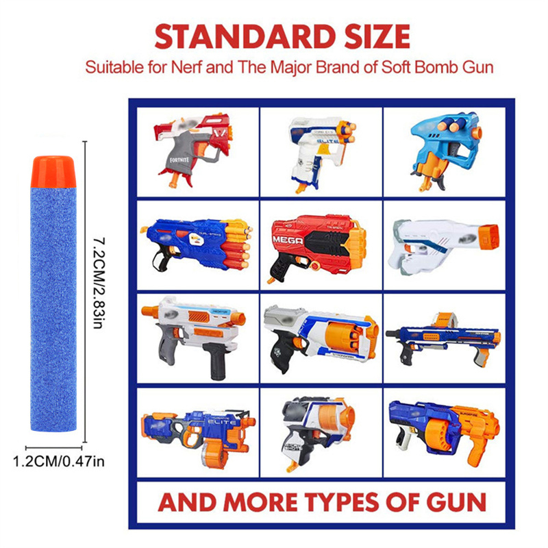 Blue Round Head Bullets, Foam EVA Nerf N Strike Elite Series Refill Toy Gun Darts