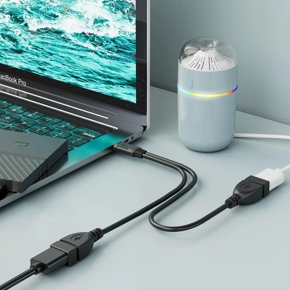USB 2.0 Y Splitter Cable 1 Male to 2 Female Extension Adapter