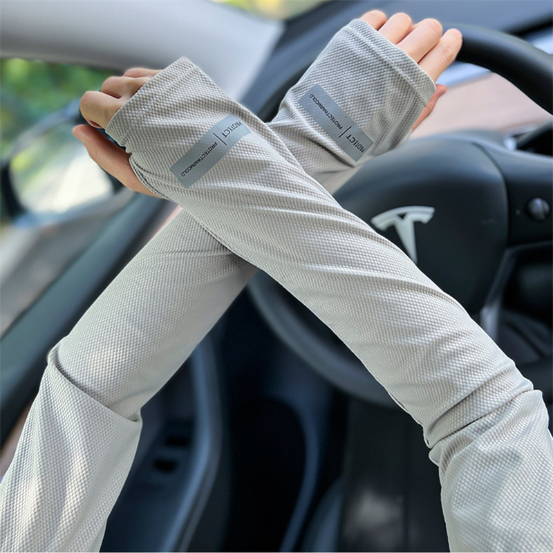 Large Size Ice Sleeves for Mens Sun Protection, Japanese Summer Outdoor UV Protection Loose Arm Sleeves for Driving