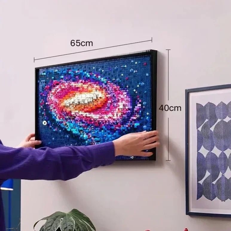 3D Milky Way Galaxy Art Mural | Building Block Set (31212 Compatible)