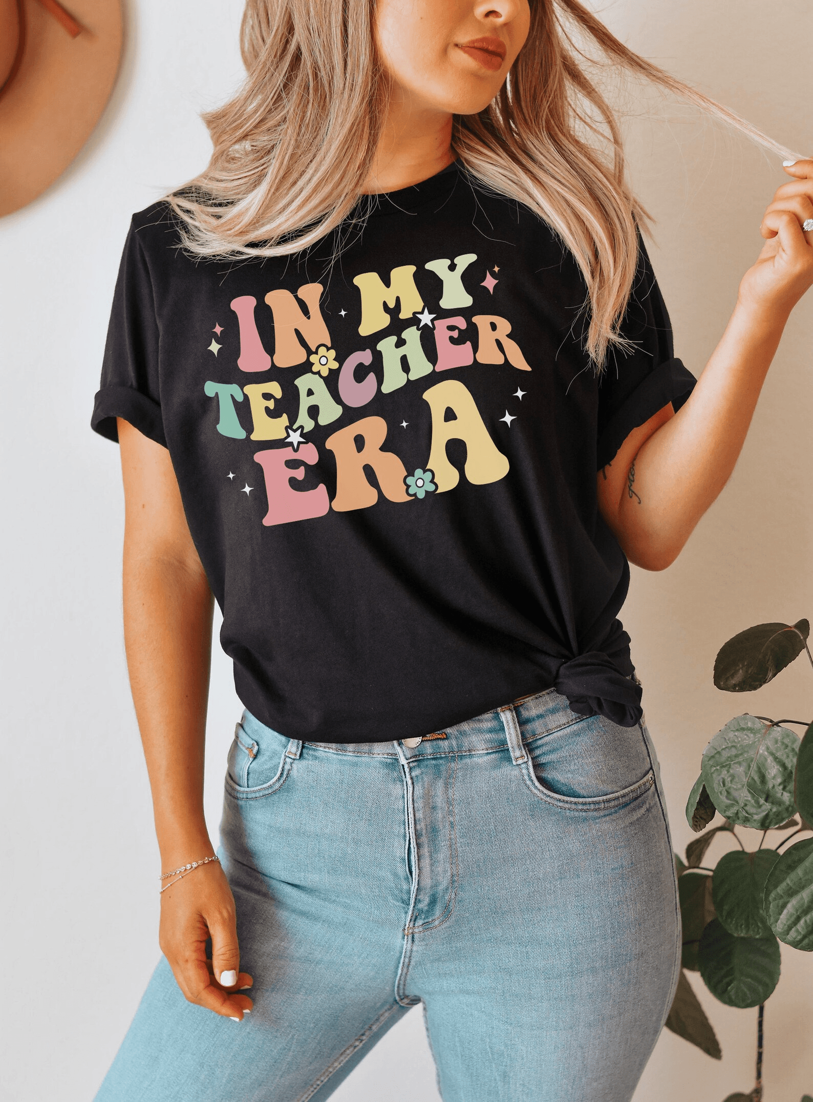 In My Teacher Era Shirt Retro Back to School Teacher Appreciation Gift Tee