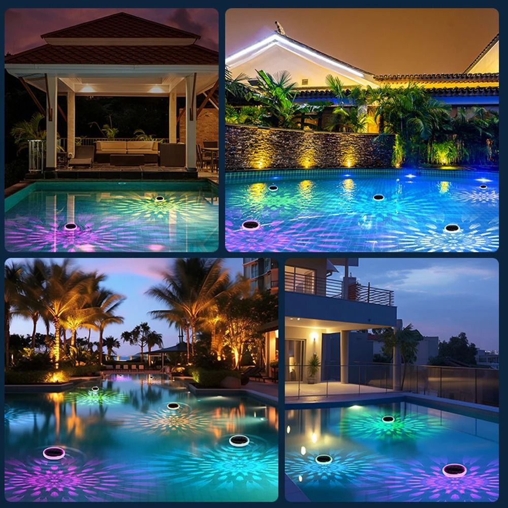Solar Swimming Pool Lights with Remote | IP67 Waterproof Floating RGB LED Atmosphere Lamp