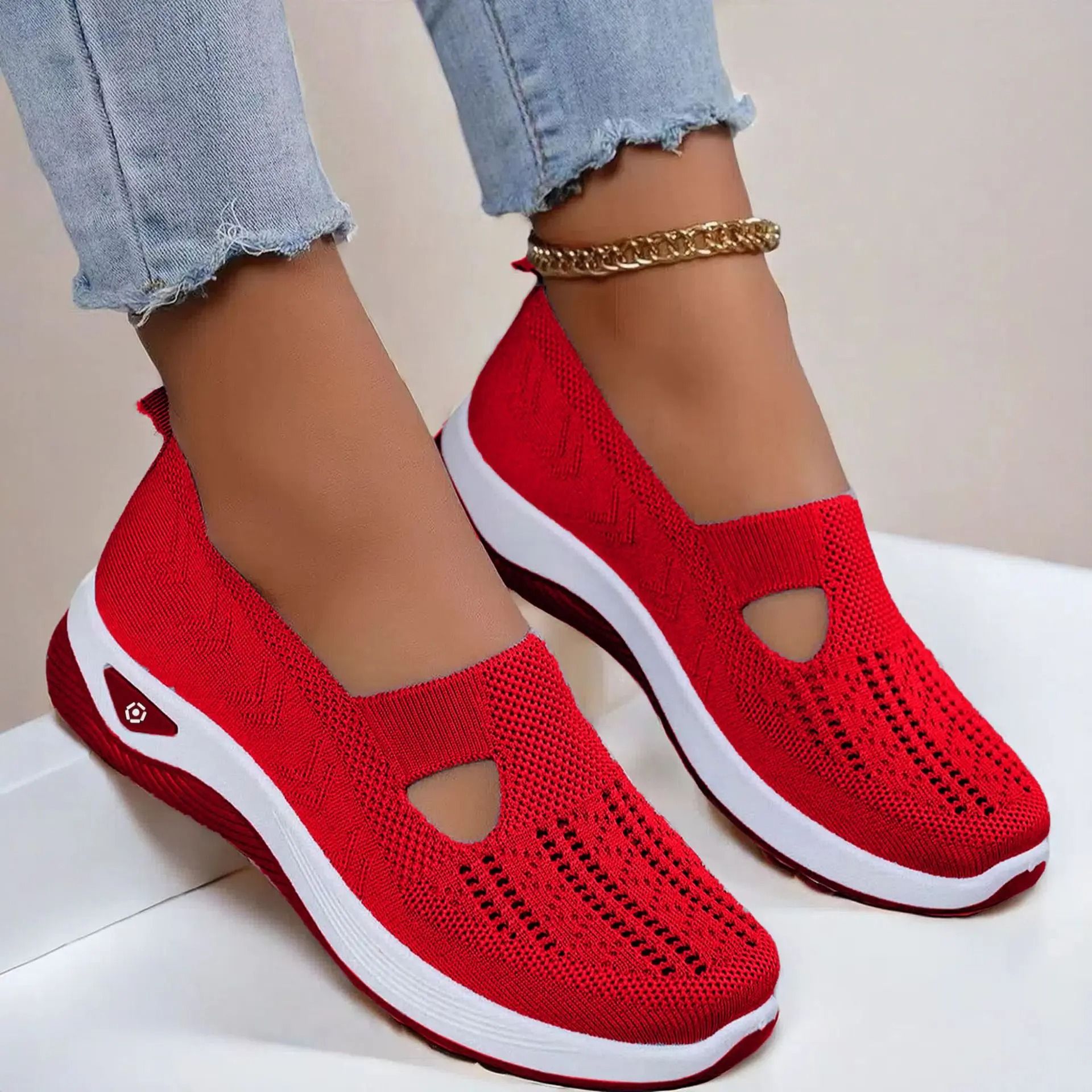 Summer Women Breathable Anti Slip Soft Bottom Casual Walking Shoes