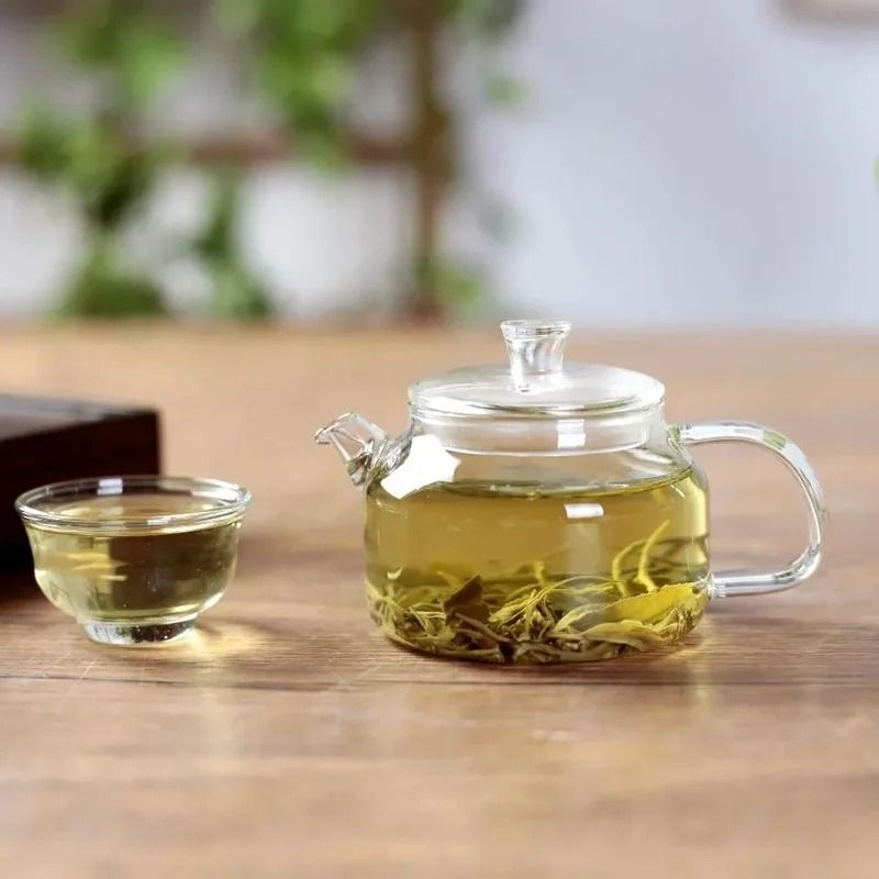 Small Capacity Transparent Glass Teapot with Filter