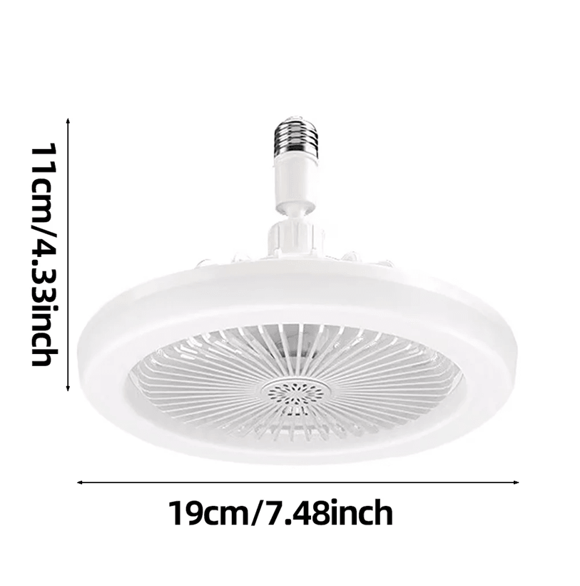 3 in 1 Rotatable Ceiling Fan with Remote Control and E27 Lighting Base