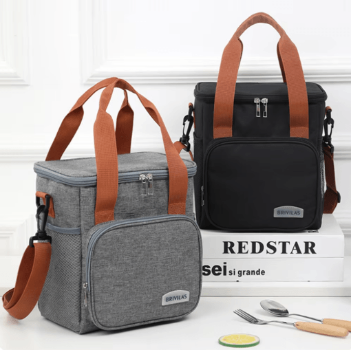 European and American Style Crossbody Insulated Lunch Bag Large Capacity Business Tote