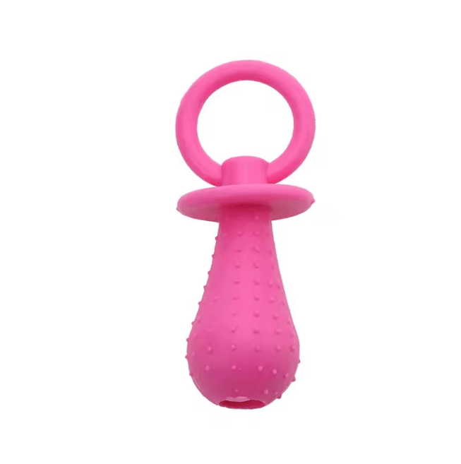 Rubber Pacifier Dog Chew Toy Interactive Teeth Cleaning Soother