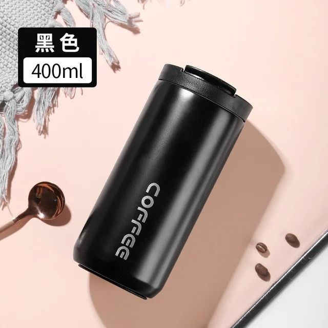 Stainless Steel Thermal Coffee Mug 400ml Leak Proof Travel Cup
