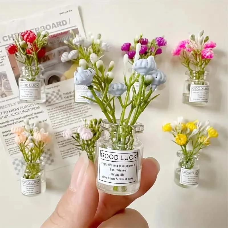 Cute Mini Refrigerator Magnets, Mini Small Vase, Fun Kitchen Decoration Holiday Gift Idea