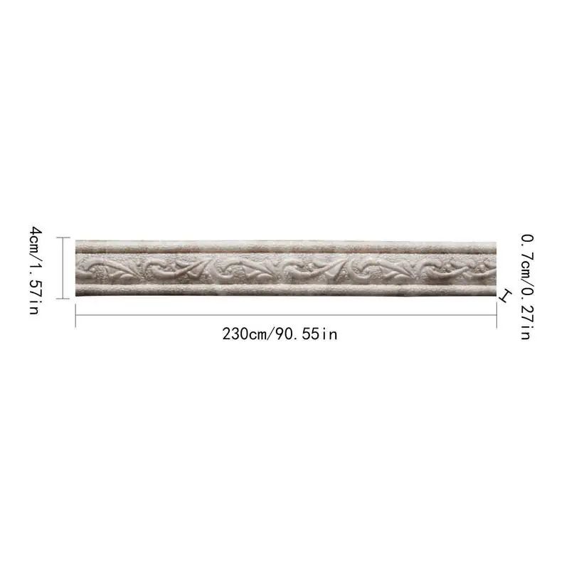 3D Self Adhesive Foam Wall Trim Waterproof Edge Molding