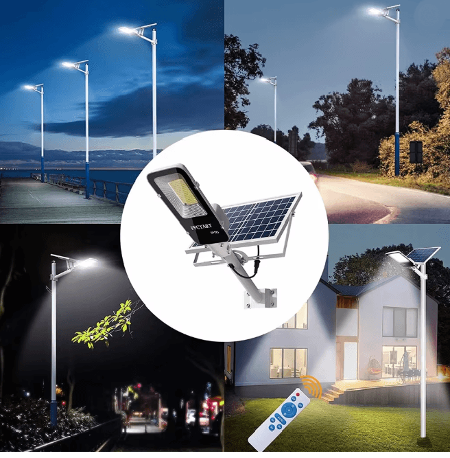 PowerBeam 200W Solar Street Light for Garage and Garden