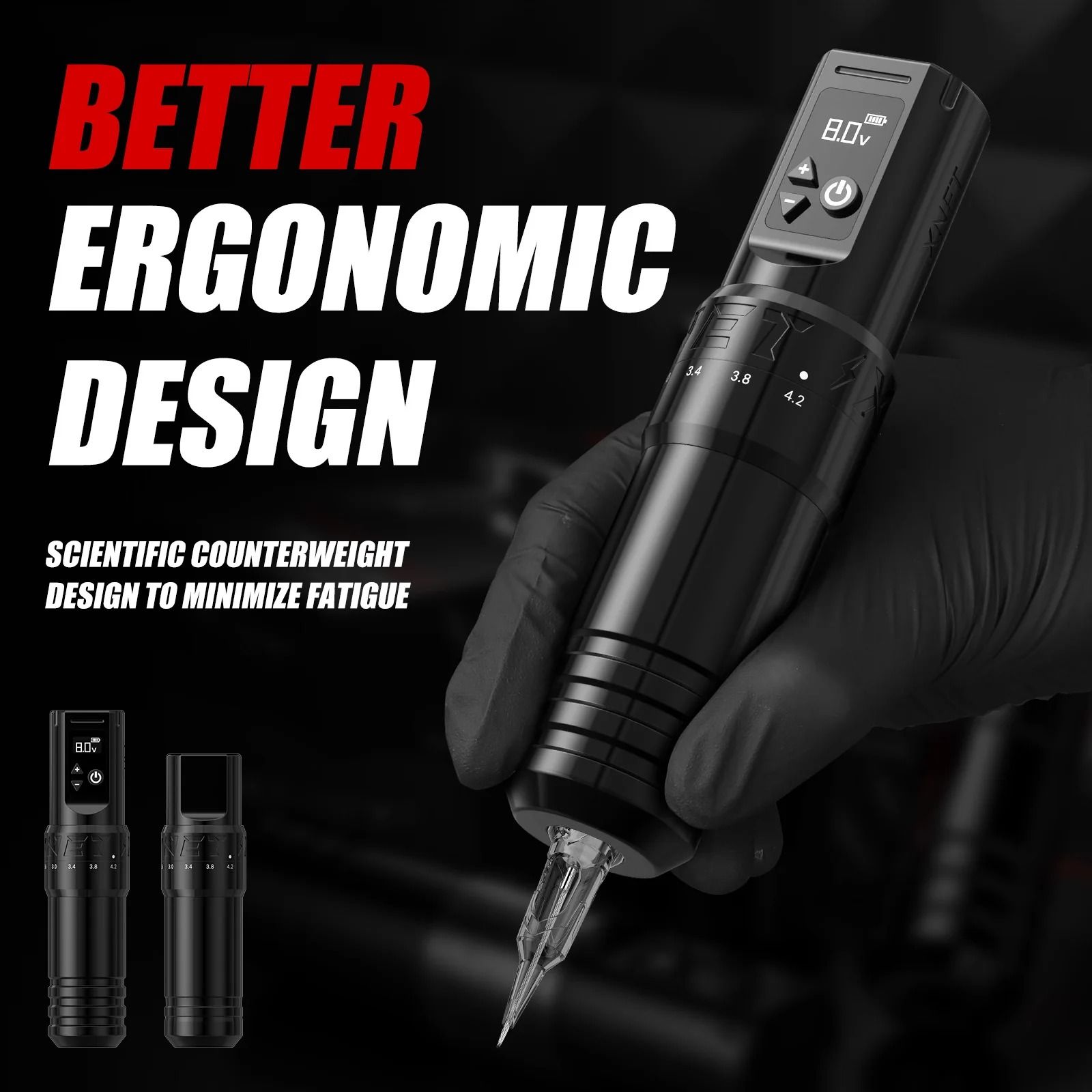 XNET T1 Wireless Tattoo Machine Pen Kit with Adjustable Stroke