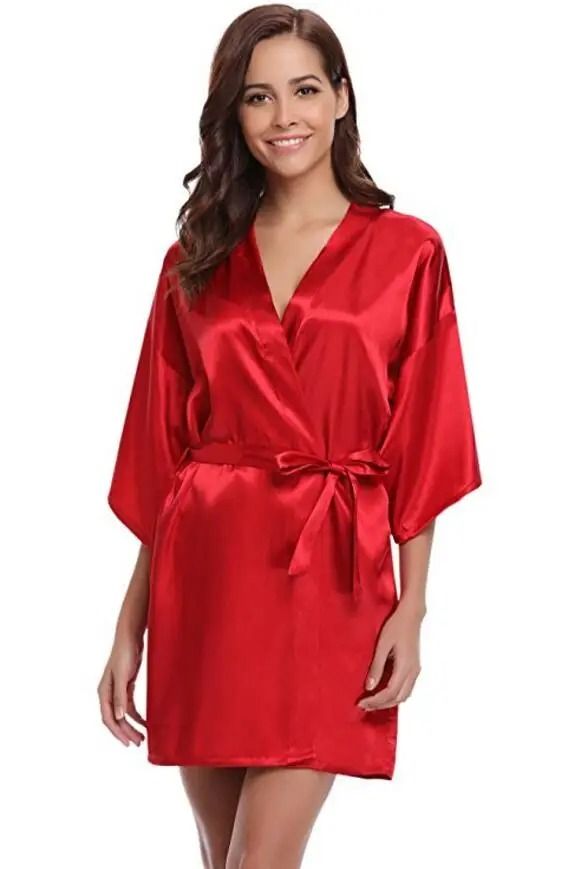Women's Silk Kimono Bridesmaid Robe