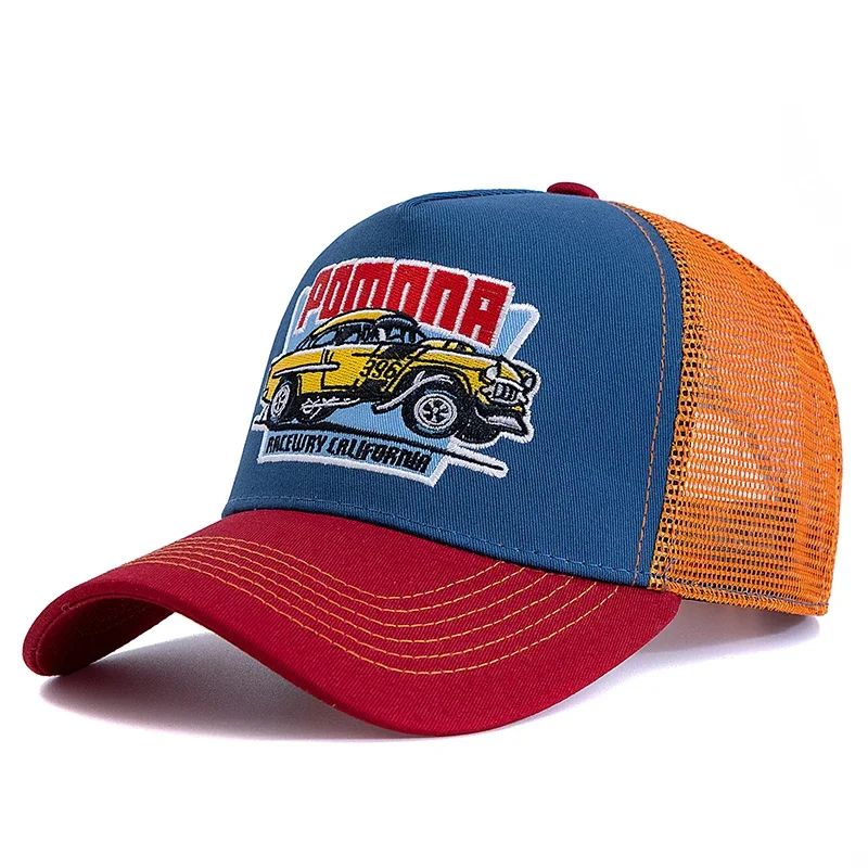 Big Truck Embroidered Mesh Trucker Hat – Adjustable Summer Fishing Snapback Cap