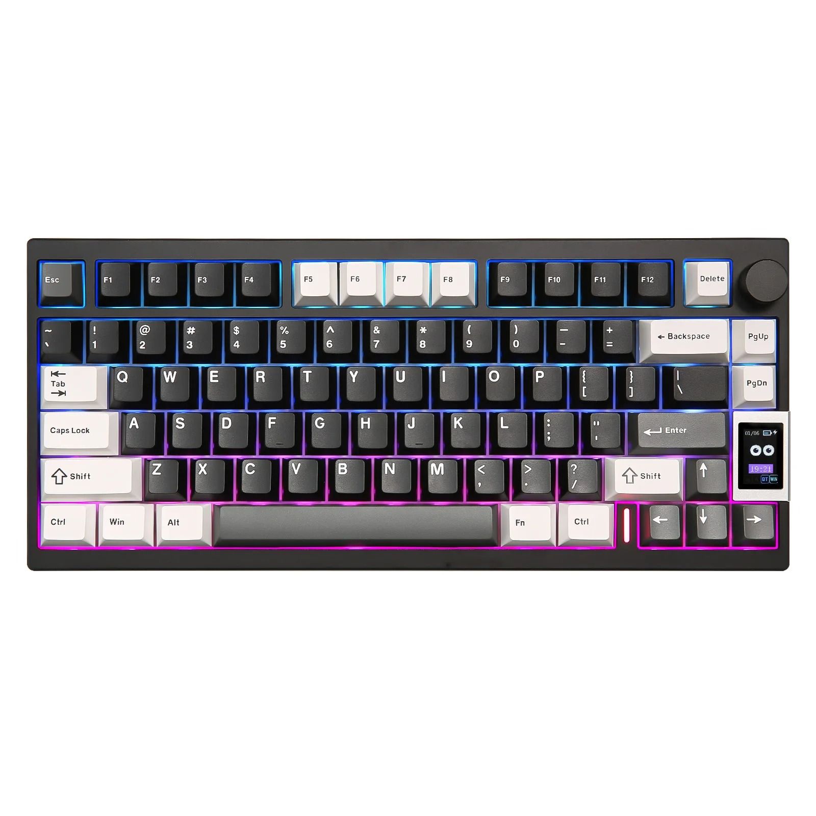 YUNZII AL80 Wireless Mechanical Keyboard Full Aluminum LCD Display