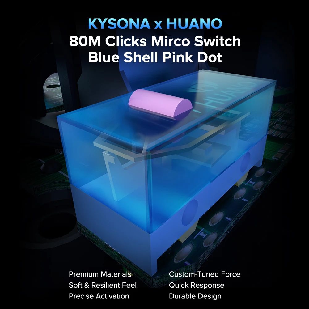 Kysona M600 V2 White PAW3395 wireless gaming mouse, 1.94oz Ultralight Tri Mode, 26000 DPI