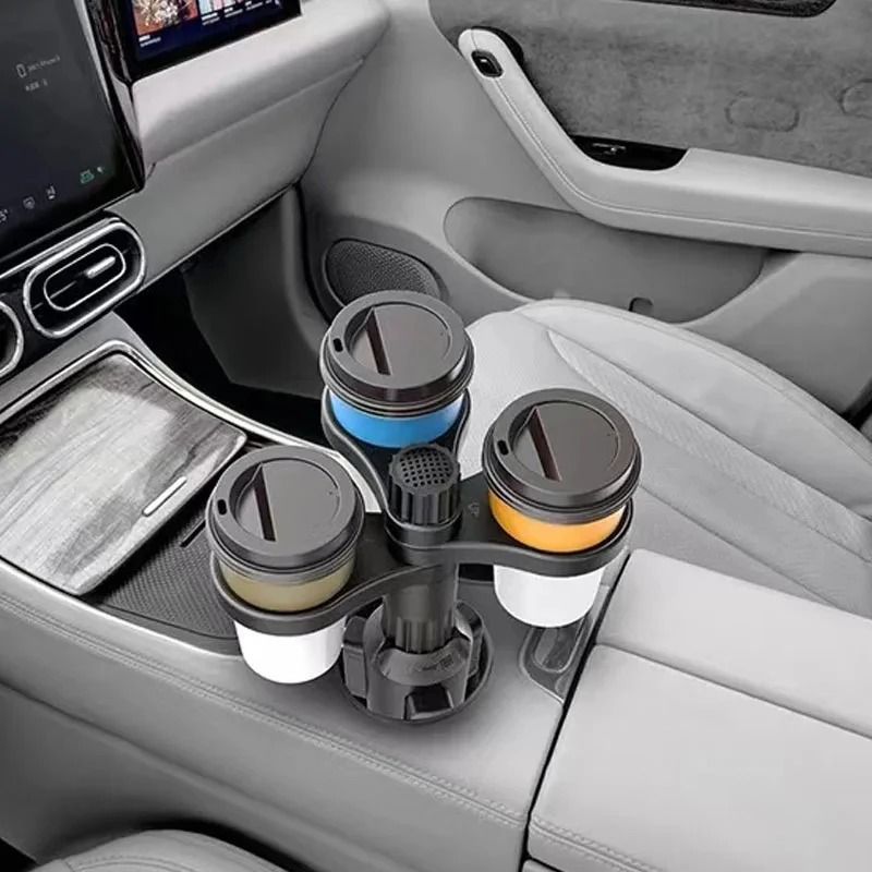 360 Rotating Car Cup Holder Expander | Adjustable Base Beverage Bottle Bracket & Insert Support