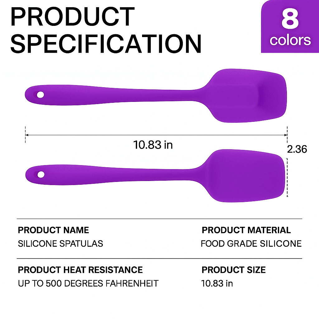 Everyday Pro 28 cm Silicone Spoon-Spatula - Heat-Resistant Nonstick Baking & Cooking Tool